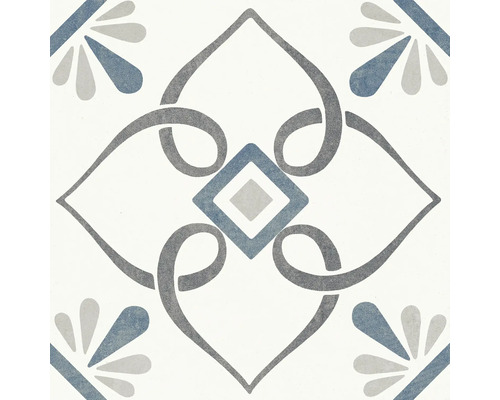 Feinsteinzeug Wand- und Bodenfliese Provenza blue petals BxLxS 22.3x22.3x0.9 cm