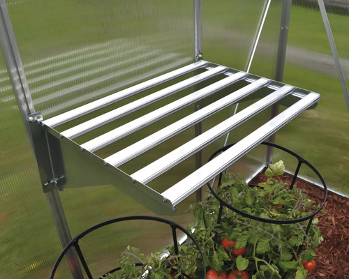 Rayonnage pour charges lourdes acier pack de 4 42 x 60 cm argent Étagère dans une serre avec des plantes