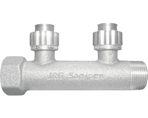 Sanipex UP-Verteiler 2-fach d16 Rotguss 57.427216