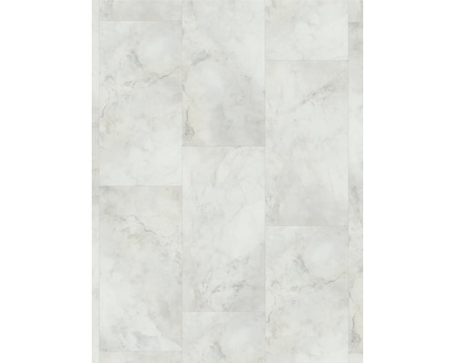 ÉCHANTILLON HB.N°12108973 MARMOR ABBEY BLANC Sol en vinyle Sol design Carrelage blanc Angle-Angle 914 x 457 x 6 mm Stratifié 8.0 Edersee Chêne sable Revêtement de sol aspect marbre