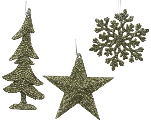 Sapin de Noël, étoile et flocon de neige comme décoration d''arbre de Noël