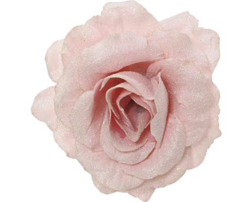 Rose auf Clip Ø 14 cm rosa