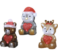 Ensemble de Noël décoratif avec ours, pingouin et renne