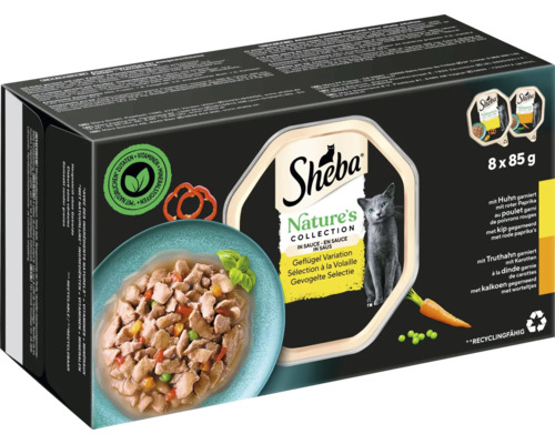 Pâtée pour chats Sheba Nature's Collection rn sauce variation de volaille 8 x 85 g