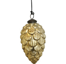 Décoration suspendue décorative en forme de pomme de pin pour sapin de Noël