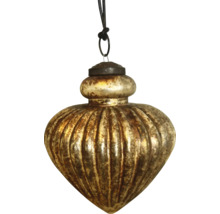 Décoration de Noël décorative en forme de goutte avec des rainures à suspendre