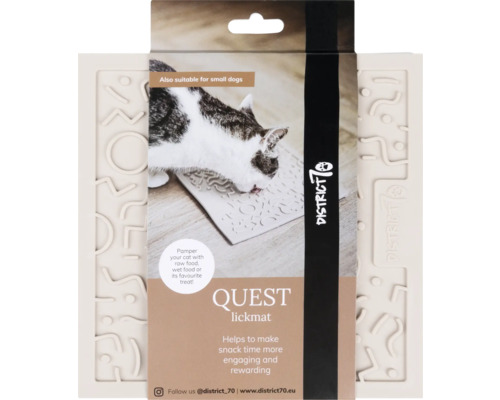 Tapis à lécher District 70 Quest Lickmat 20 x 20 cm Merengue Tapis à lécher en silicone