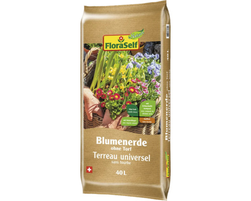 FloraSelf Nature® terreau pour fleurs sans tourbe 40 l