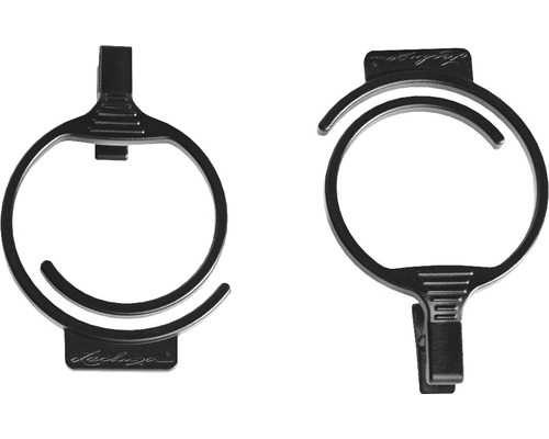 Pièce de rechange clips pour treillis pour plantes Lechuza Trio 30 noir 20 pces Deux supports Lechuza pour jardinières