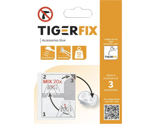 Fixation adhésive TIGER TigerFix gris mat 398930046