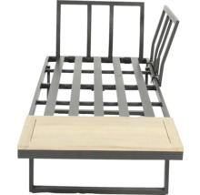 Bettgestell mit Lattenrost aus Metall und Holz