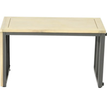 Gartentisch mit Tischplatte aus Holz und Gestell aus Metall
