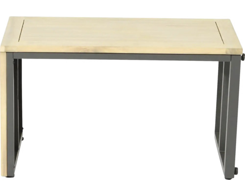 Gartentisch mit Tischplatte aus Holz und Gestell aus Metall