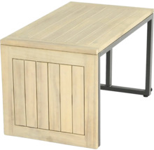Gartentisch mit Holzplatte und Metallgestell