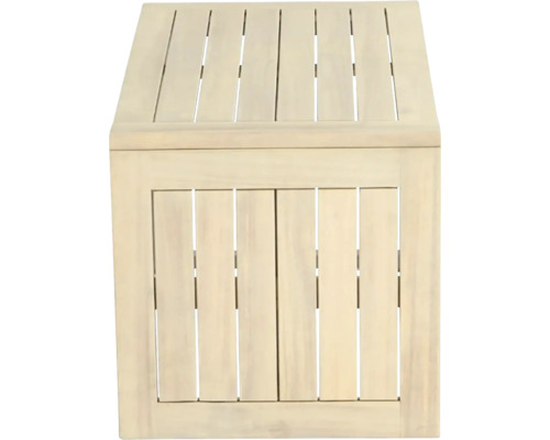 Holzgartentruhe mit Lamellenstruktur