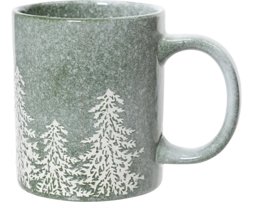 Tasse avec motifs de sapins
