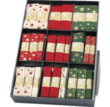 Set de rubans décoratifs dans une boîte cadeau avec différents motifs