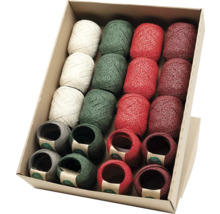 Ensemble de rubans cadeaux de différentes couleurs dans une boîte