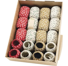 Boîte de rubans cadeaux avec différents motifs