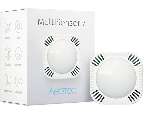 Aeotec Multisensor 7 avec capteurs de mouvement, lumière, vibrations, humidité, température et UV