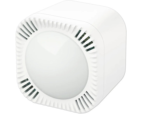 Lampe blanche carrée avec surface lumineuse ronde