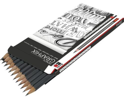 Paquet de crayons graphite, douze pièces