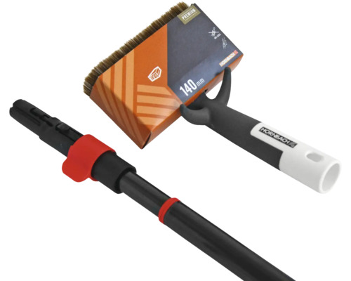 Pinceau plat 140 mm avec manche télescopique