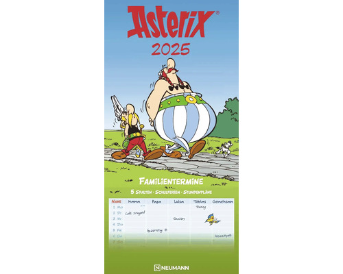 Familienplaner Asterix 5 Spalten 2025 22x45 cm