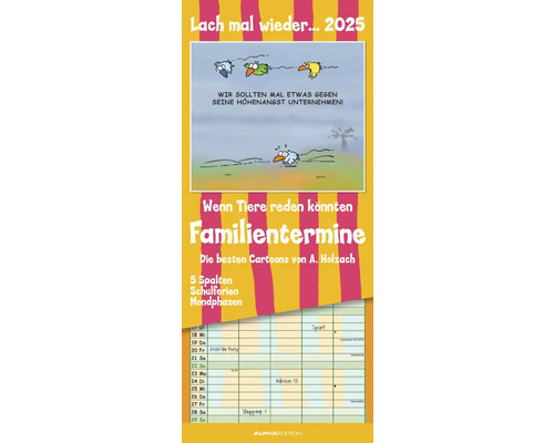 Planificateur familial Lach mal wieder… 5 colonnes 2025 19,5x45 cm