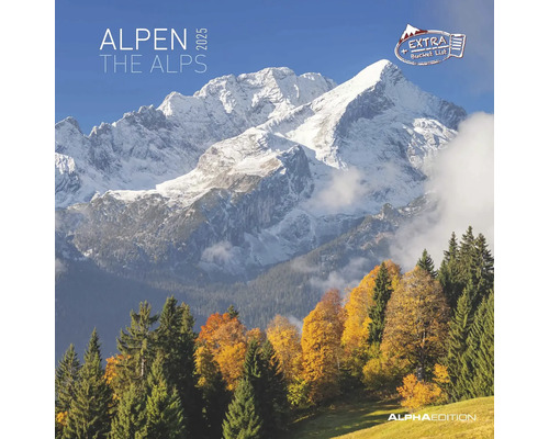 Calendrier mural Alpes 2025 30x30 cm