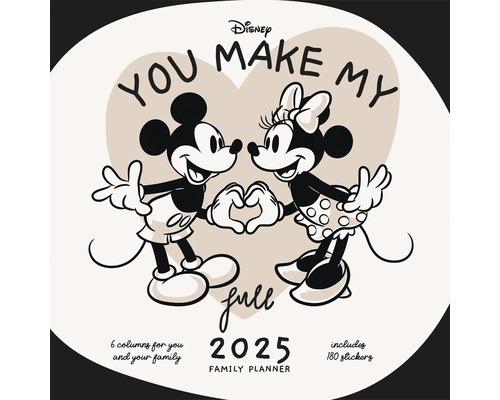 Calendrier agenda familial Mickey & Friends 2025