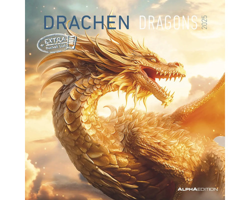 Wandkalender Drachen 2025 30x30 cm