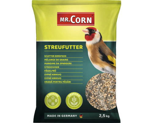 Nourriture pour toute l'année Mr. Corn nourriture en poudre 2.5 kg Mr. Corn nourriture dispersée pour oiseaux, paquet de 2,5 kilogrammes