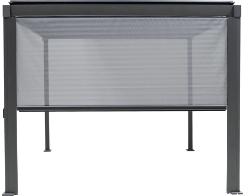 Store à manivelle Mirador pour pergola Basic pour le côté de 3 m anthracite Pergola avec store d''intimité abaissé