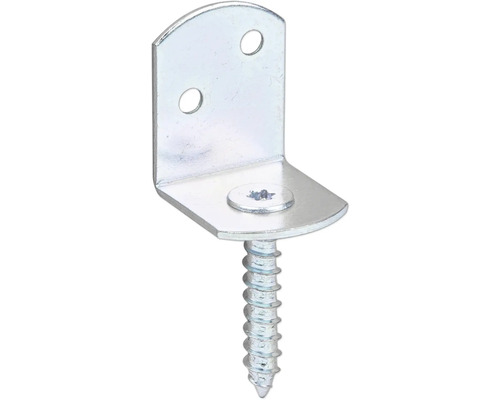 Ferrure pour clôture forme L 38x30x32 mm galvanisé, passivation couche épaisse 24 pièce