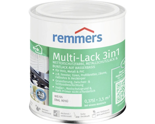 Remmers Multi Lack 3en1 peinture de protection contre les intempéries, vernis de protection des métaux et peinture colorée à base d''eau