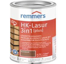 Remmers HK-Lasur 3en1 Noyer Lasure de protection du bois, boîte de 0,75 litre