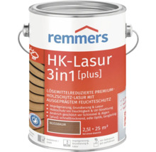 Remmers HK-Lasur 3en1 Lasure de protection du bois, noyer, boîte de 2,5 litres