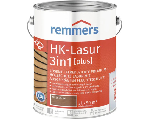 Remmers HK-Lasur 3en1 lasure de protection du bois en seau de 5 litres