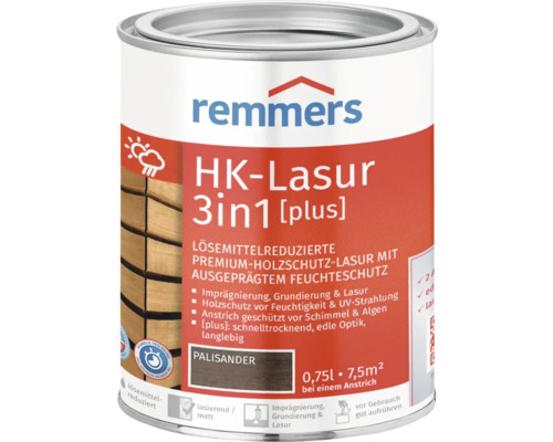 Boîte de lasure de protection du bois Remmers HK-Lasur 3en1 plus