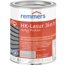 Boîte de Remmers HK-Lasur 3en1 Grey Protect avec un contenu de 0,75 litre