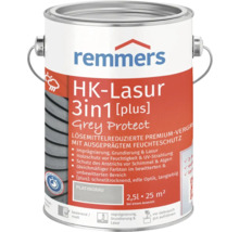 Remmers HK Lasur 3en1 Grey Protect Lasure pour bois dans un seau métallique