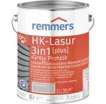 Remmers HK-Lasur 3en1 peinture Plattingrau en pot de 5 litres