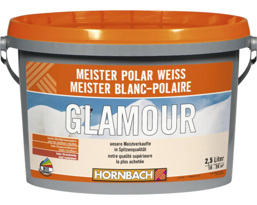 HORNBACH Meister Polarweiss Glamour Soft Wandfarbe im Wunschfarbton mischen lassen