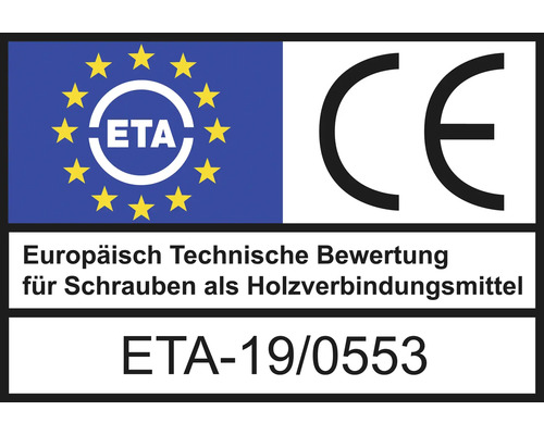 Europäische Technische Bewertung ETA für Schrauben als Holzverbindungsmittel mit CE Kennzeichnung