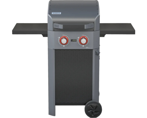 Barbecue électrique Tenneker Carbon E-Grill 2100 watts, 2 circuits de chauffage grille de barbecue en fonte, affichage digital de la température, grille de maintien en température