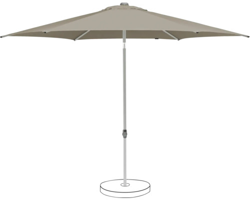 Gartenschirm mit Standfuß für den Aussenbereich
