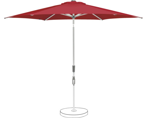Parasol de jardin rouge avec pied