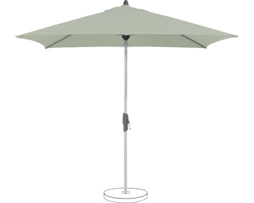 Parasol rectangulaire avec mécanisme à manivelle pour le jardin