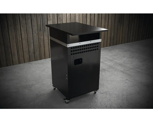 Pupitre mobile noir avec plaque perforée